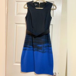 Black & Blue Midi Dress